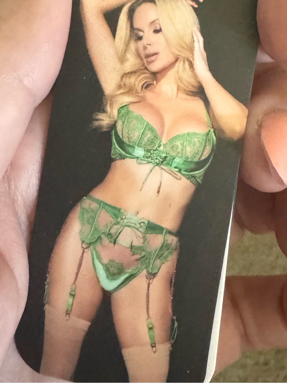 Luxury Green Lace Push-Up Bra & Garter Set by Coquette